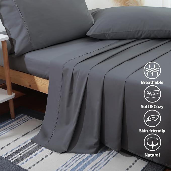 Flat Sheet Only Full Size, 400 TC 100% Egyptian Cotton Flat Sheet - Image 3