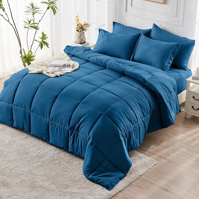 JOLLYVOGUE King Comforter Set, Ultra-Soft Bed in a Bag King Size 7 Pieces - Image 9