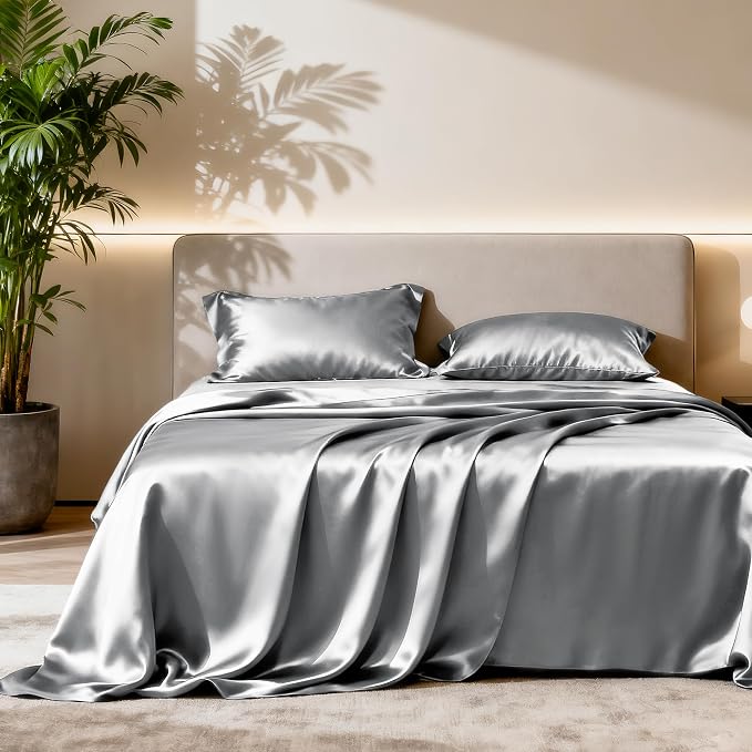 Love's cabin Twin Satin Sheet Sets by Lovescabin