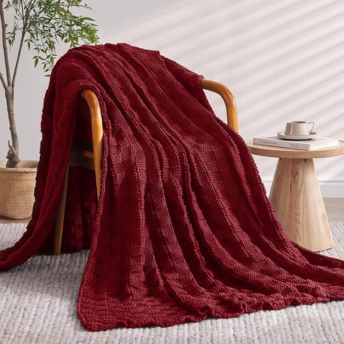 Knitted Weighted Blanket for Adult, No Beads Heavy Blanket 60” x 80'' 12lbs - Image 2