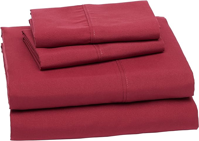 Amazon Basics Breathable, Wrinkle-Free, Ultra-Soft Microfiber 4 Piece Bed Sheet - Image 2