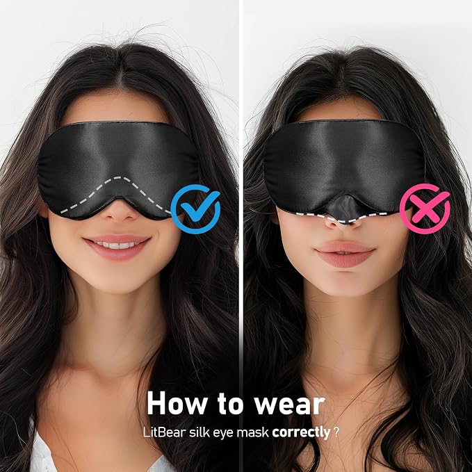 LitBear 100% 22 Momme Mulberry Silk Sleep Mask - Image 8
