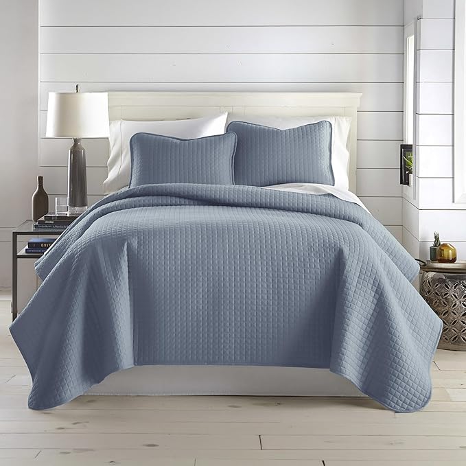 Southshore Fine Living, Inc. Twin Quilt Set, Quilted Blue Bedspread Twin/XL by SouthshoreFineLivingInc