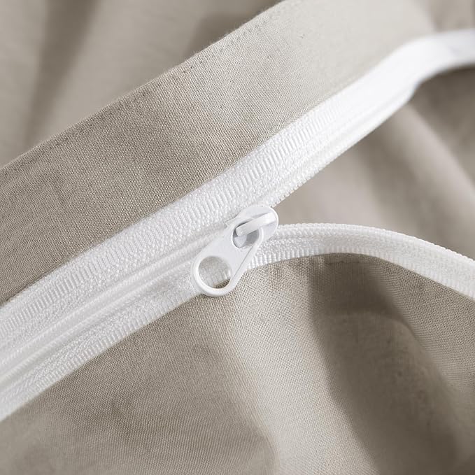 NEXHOME PRO Duvet Cover Full Size, 100% Washed Cotton Orgnic Linen Like - Image 8