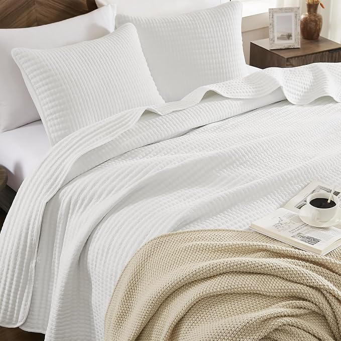 WRENSONGE White California/Oversized King Size Quilt Bedding Set - Image 2
