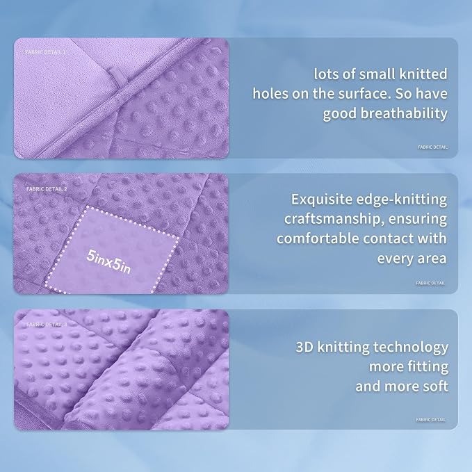 Topcee Weighted Blanket for Adults, Minky Dots Heavy Blanket for Woman - Image 6