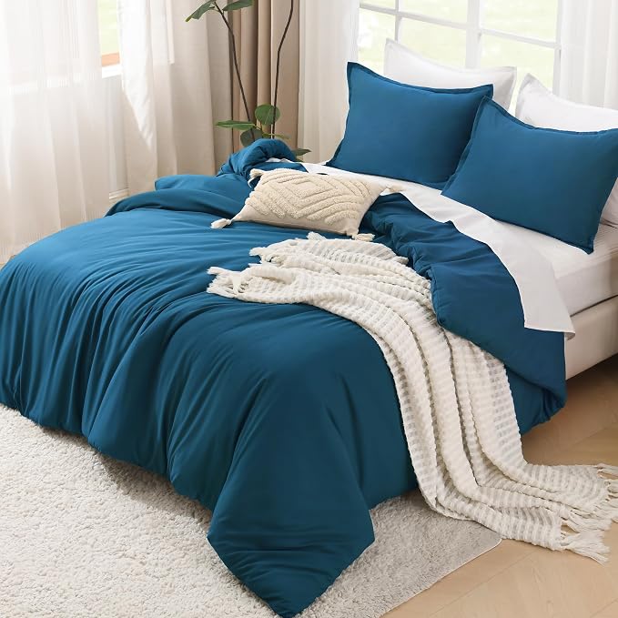 Litanika Teal Comforter California King Size, 3 Pieces Cal King Turquoise - Image 4