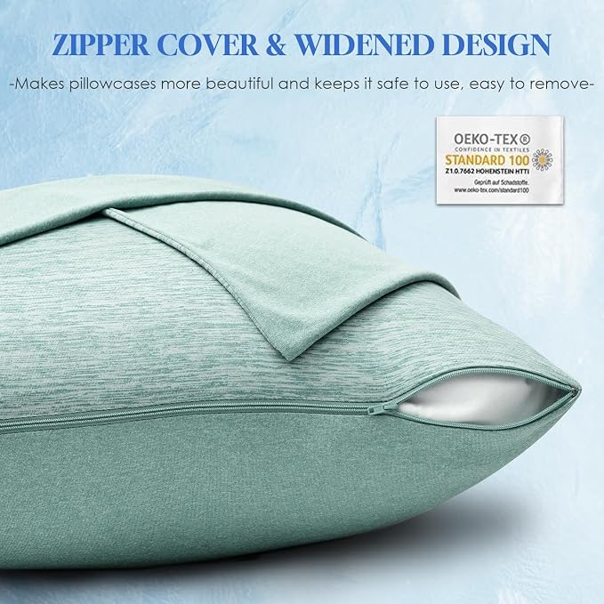 CHOSHOME Cooling Pillow Cases Zipper Pillow Covers Q-Max > 0.45 Zippered - Image 7