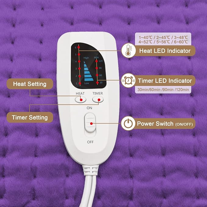 Deepsoon Heating Pad, Electric Heating Pads - Image 4