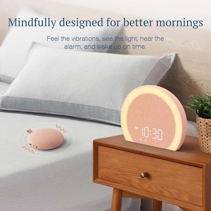 ANJANK Loud Alarm Clock with Wireless Bed Shaker, Vibrating Dual Alarm with - Image 2