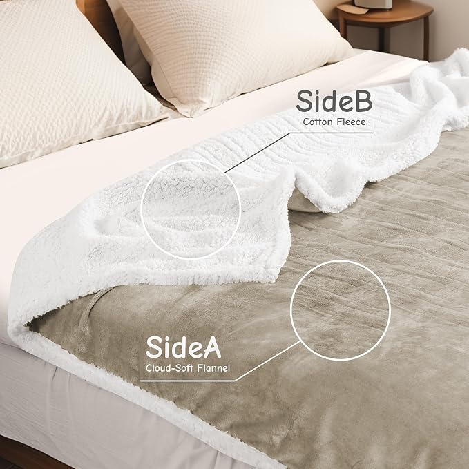 Electric Heated Blanket Queen Size 84"x90", Soft Flannel - Image 4