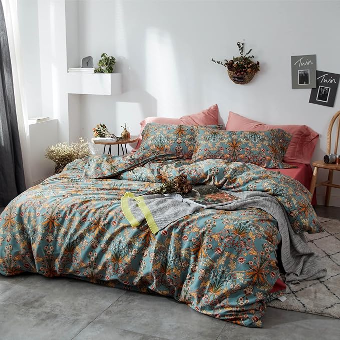 mixinni Vintage Style Garden Flower Queen Duvet Cover - Image 2