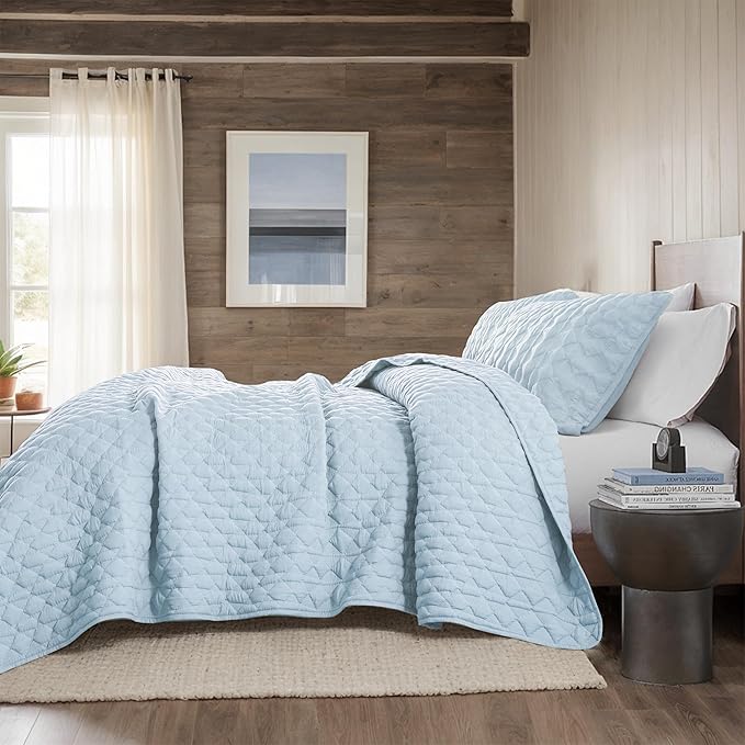 WDCOZY Light Blue Twin Size Quilt Bedding Set - Image 5