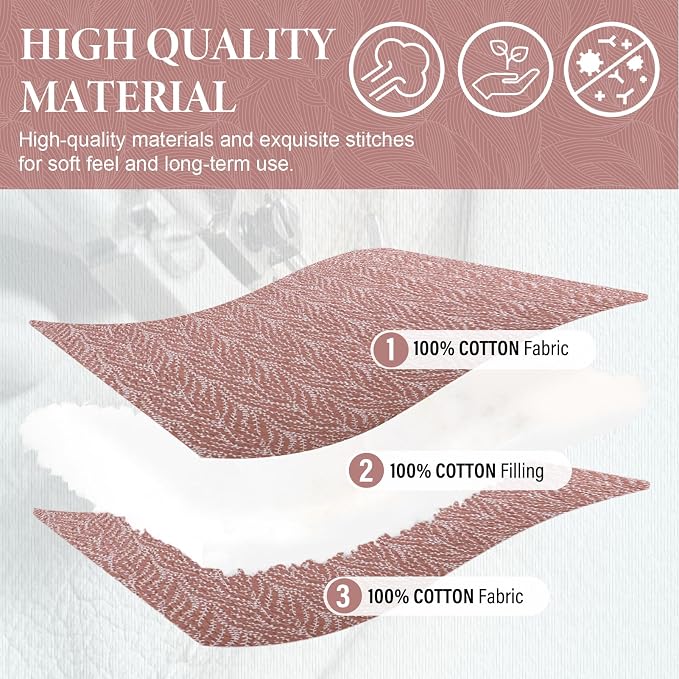 SahSahCasa Quilt Set Queen Size, 100% Cotton Quilt Bedding Set Bedspread - Image 5