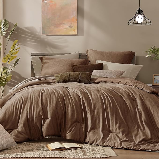 Monbix King Size Comforter Set, King Comforter Set 7 Pieces, Cationic Dyeing by Monbix