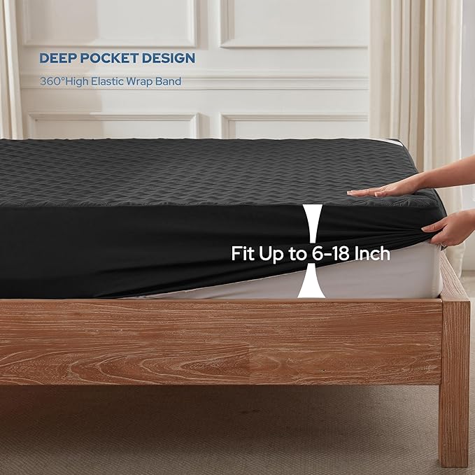 BEDLORE Waterproof Mattress Protector, King Size Mattress Pad - Image 4