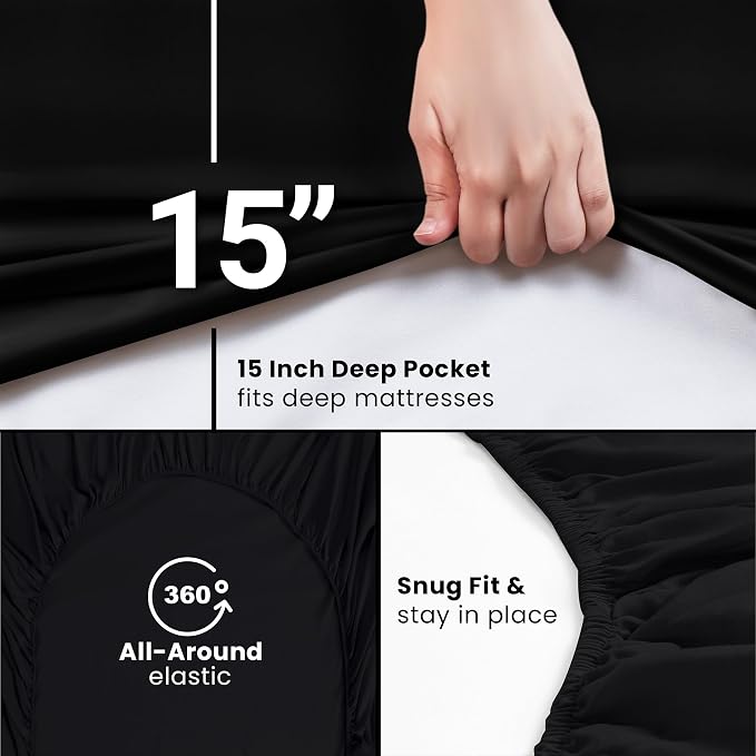 Utopia Bedding Queen Fitted Sheet - Image 3