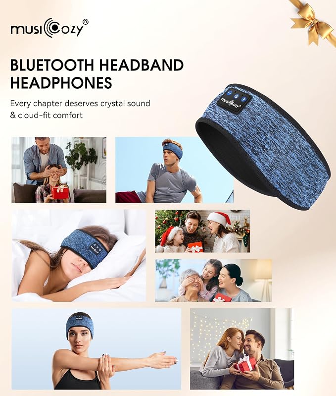 MUSICOZY Sleep Headphones Bluetooth 5.4 Headband, Wireless Earphones Music - Image 8