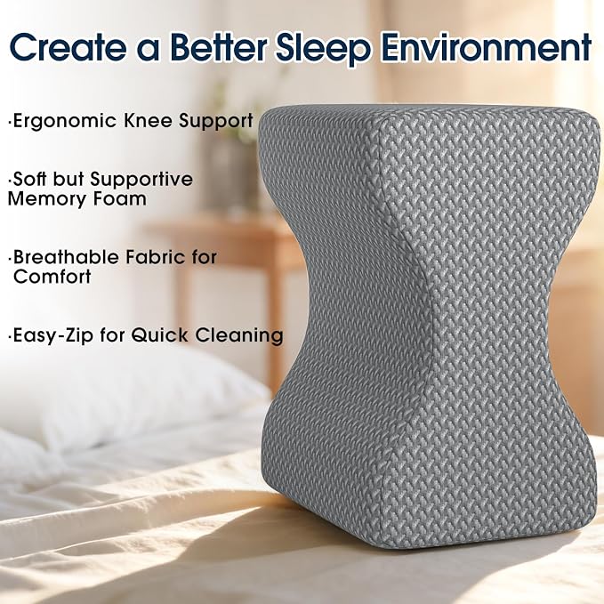 BlissTrends Memory Foam Knee Pillow, Knee Pillow - Image 4