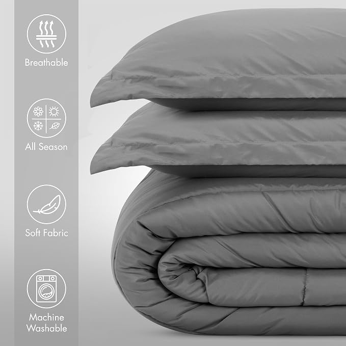 Utopia Bedding Grey Kids Comforter Set - Image 2