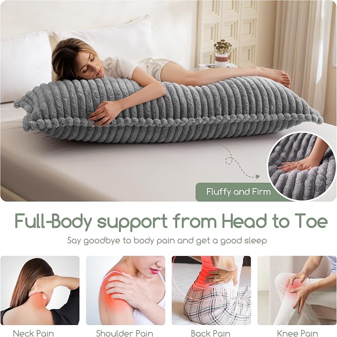 HIGOGOGO Memory Foam Body Pillow, Thickened Large Long Bed Pillow - Image 3