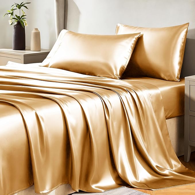 CozyLux Satin Sheets Full Size Sheets by CozyLux