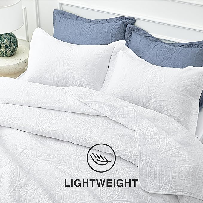 Love's cabin Quilts for Queen Bed White Bedspreads - Image 6