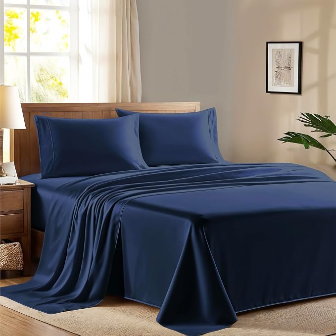 100% Egyptian Cotton Queen Size Sheet Set by AshtonSheets