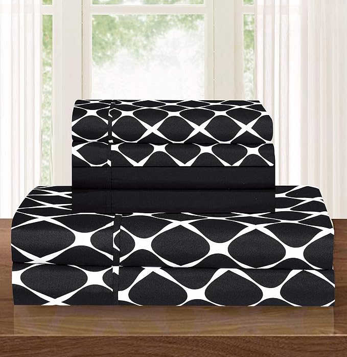 Elegant Comfort Luxury Softest and Coziest 6-Piece Bed Sheet Set, Wrinkle by ELEGANTCOMFORT