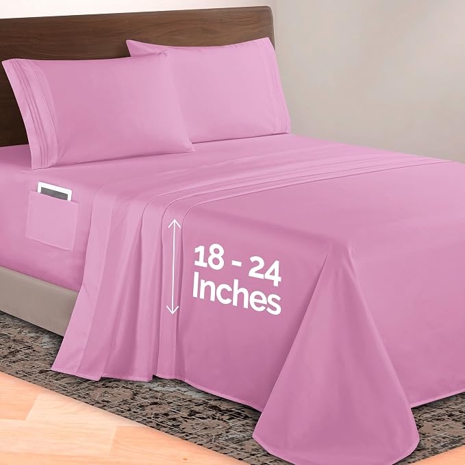 Elegant Comfort Luxurious 1500 Premium Hotel Quality Microfiber 4-Piece Sheet - Image 2