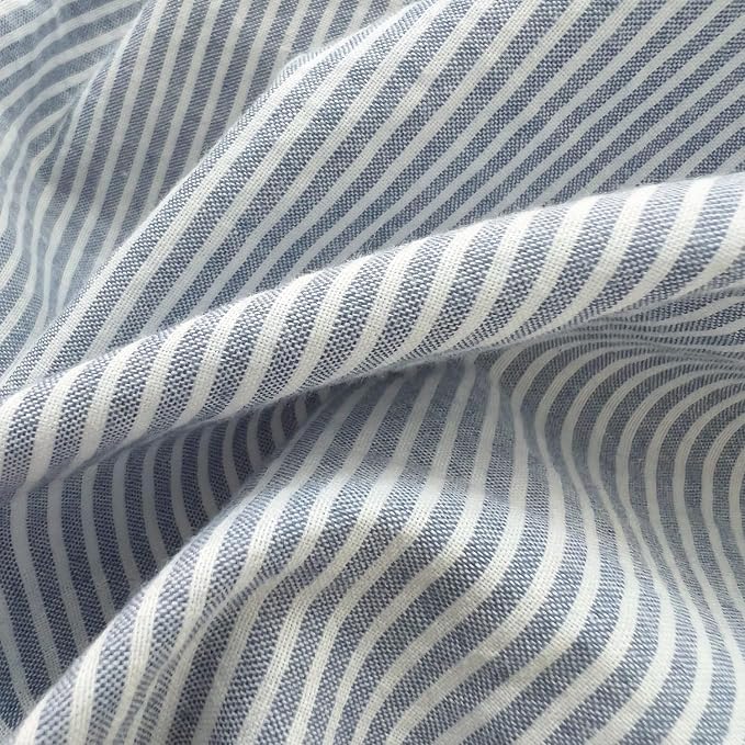 mixinni Blue Striped Duvet Cover Twin Size - Image 9