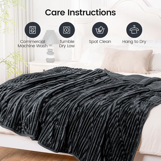 Sherpa Fleece Adult Weighted Blanket 20lbs - Image 6