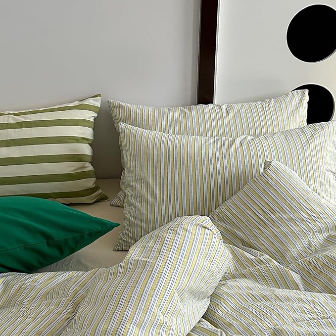 mixinni Vintage Geometric Striped Duvet Cover Set - Image 5