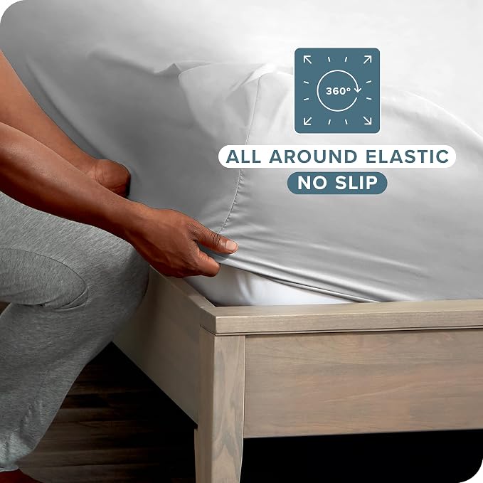 Bare Home 2-Pack Fitted Bottom Sheets Short Queen - Image 3