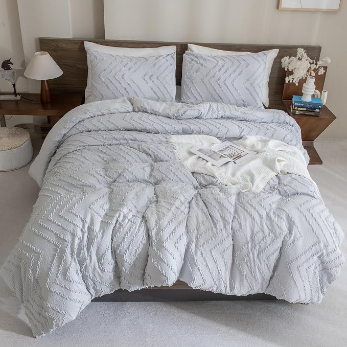 Andency Silver Grey Twin/Twin XL Comforter Set, Twin Bed Comforter - Image 6