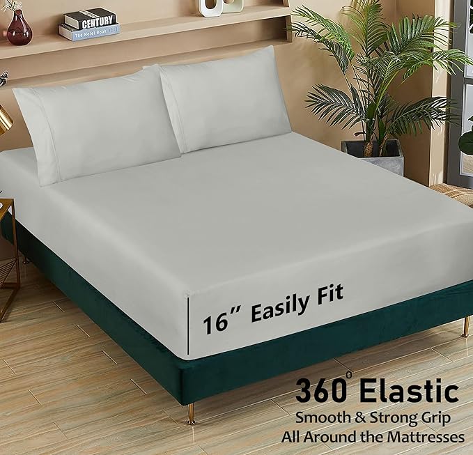 RUVANTI 100% Cotton Sheets – Twin XL Size Percale Bedding, Cooling & Breathable - Image 5