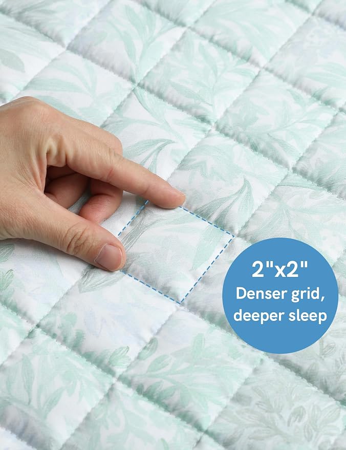 YnM Cooling Weighted Blanket for Adults, 15lbs Heavy Bed Throw for One Person - Image 5
