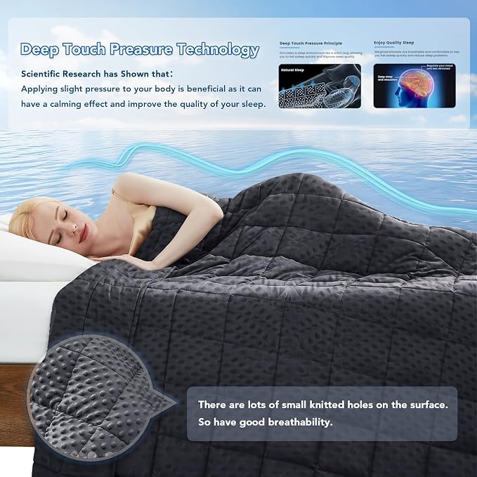 Topcee Weighted Blanket for Adults, Minky Dots Heavy Blanket for 140-160lbs - Image 3