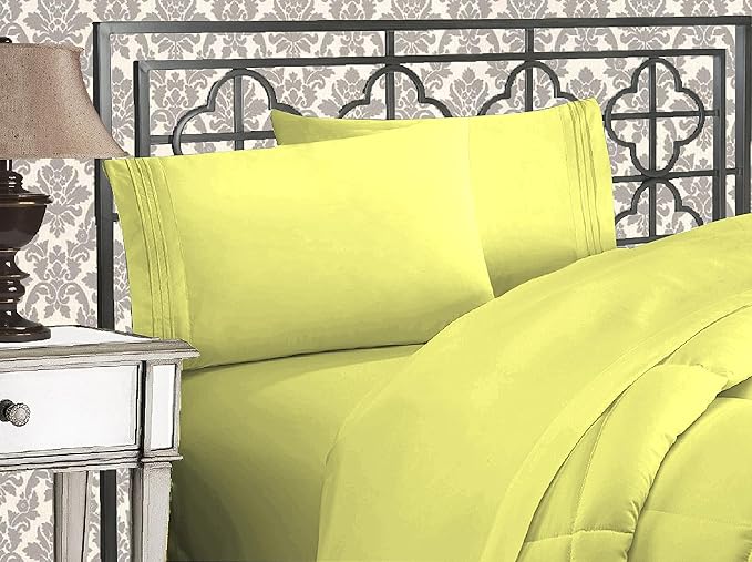 Elegant Comfort Luxurious 1500 Premium Hotel Quality Microfiber Three Line by ELEGANTCOMFORT