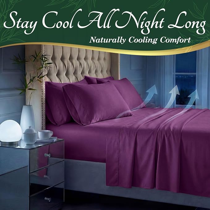 DECOLURE 100% Viscose Derived from Bamboo Sheets California King Size - Image 3