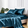MR&HM Satin Bed Sheets, Queen Size Sheets Set by MRHM