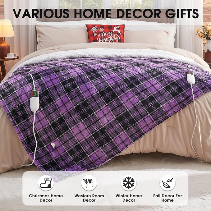 Heated Electric Blanket King Size, 90X100 Heating Blanket King - Image 6