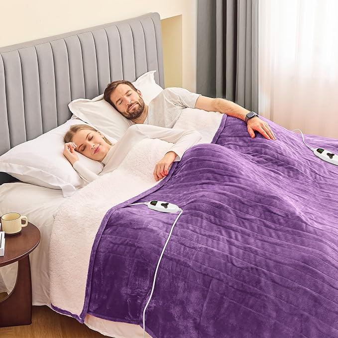 greenoak Heated Blanket Electric King Size 100"X90" Dual Control, Heating - Image 2