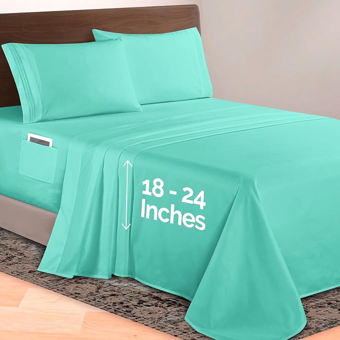 Elegant Comfort Luxurious 1500 Premium Hotel Quality Microfiber 4-Piece Sheet - Image 2