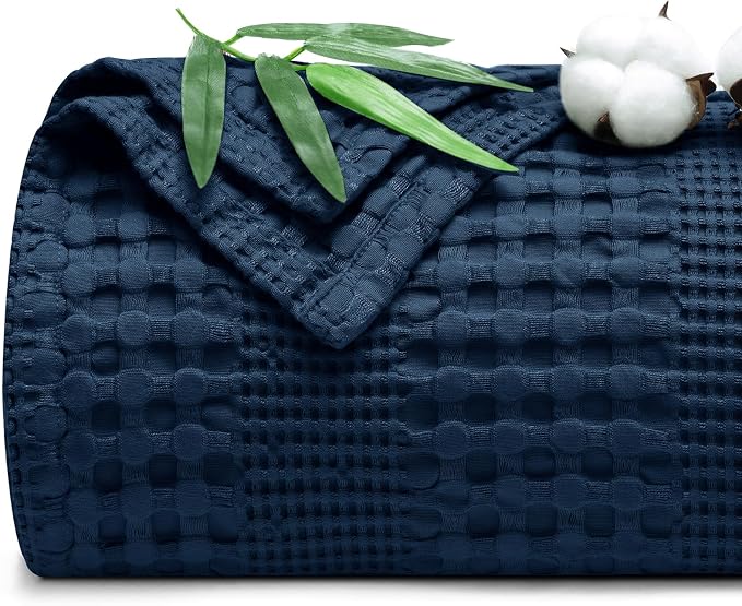 PHF Cooling Waffle Blanket Queen Size, Lightweight 60% Rayon from Bamboo & 40% by PHF