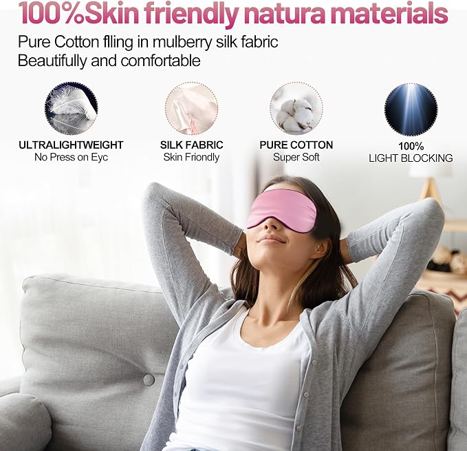 Sleep Mask, Silk Eye Mask for Sleeping - Image 5