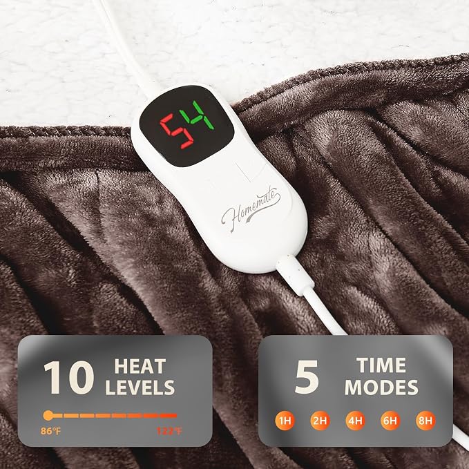 Homemate Electric Heated Blanket Full - Image 4