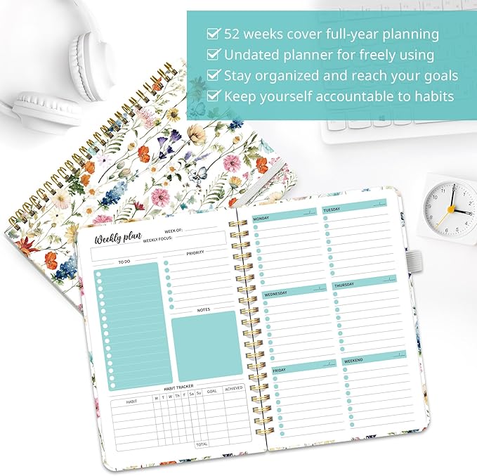 Undated Weekly Planner, Weekly To Do List Notebook - Image 4