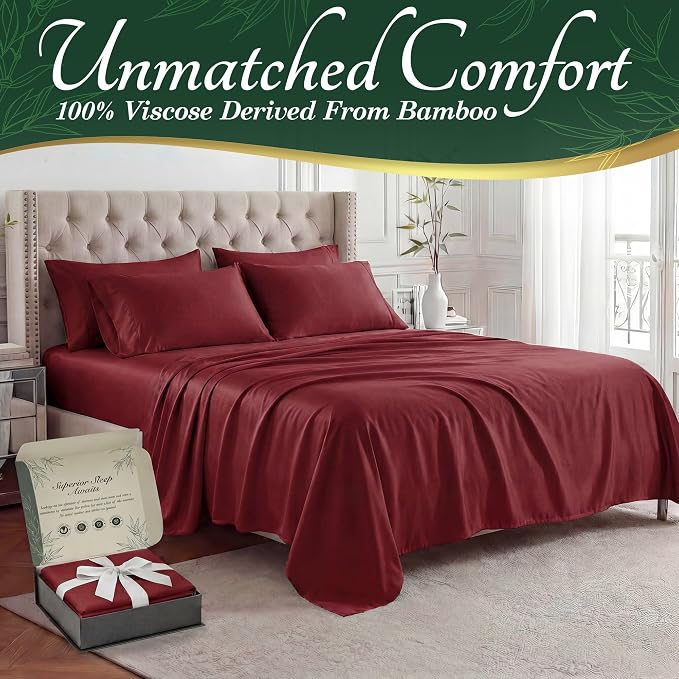 DECOLURE 100% Viscose Derived from Bamboo Sheets Queen Size - Image 2