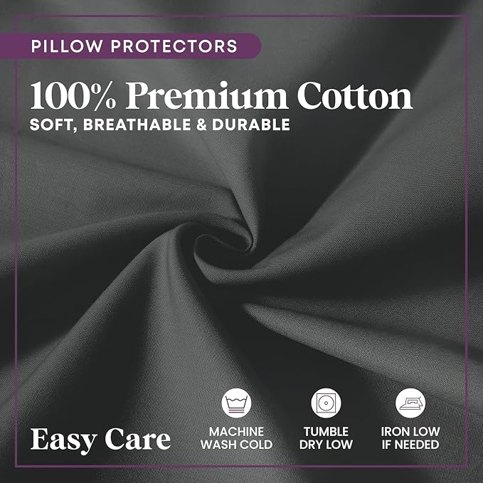 CirclesHome Wedge Pillow Cover 100% Cotton, Zippered Wedge Pillow Case Protector - Image 5